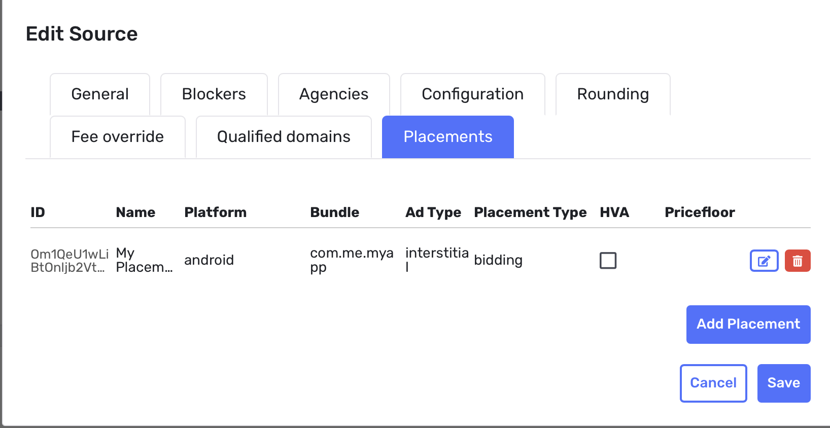 Placements | BidMachine Developer Docs